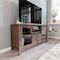 Flash Furniture Dion Brown 59 Inch Kitchen and Dining Room Buffet Sideboard Storage Cabinet, 2 Drawers, Open Shelf EV-CA7515-ZZ-BR-GG - alternate 1
